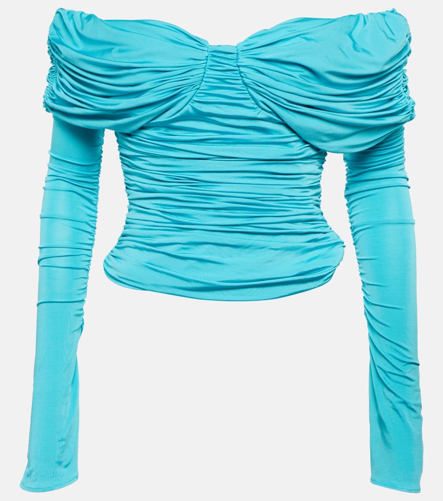 Gathered off-shoulder top