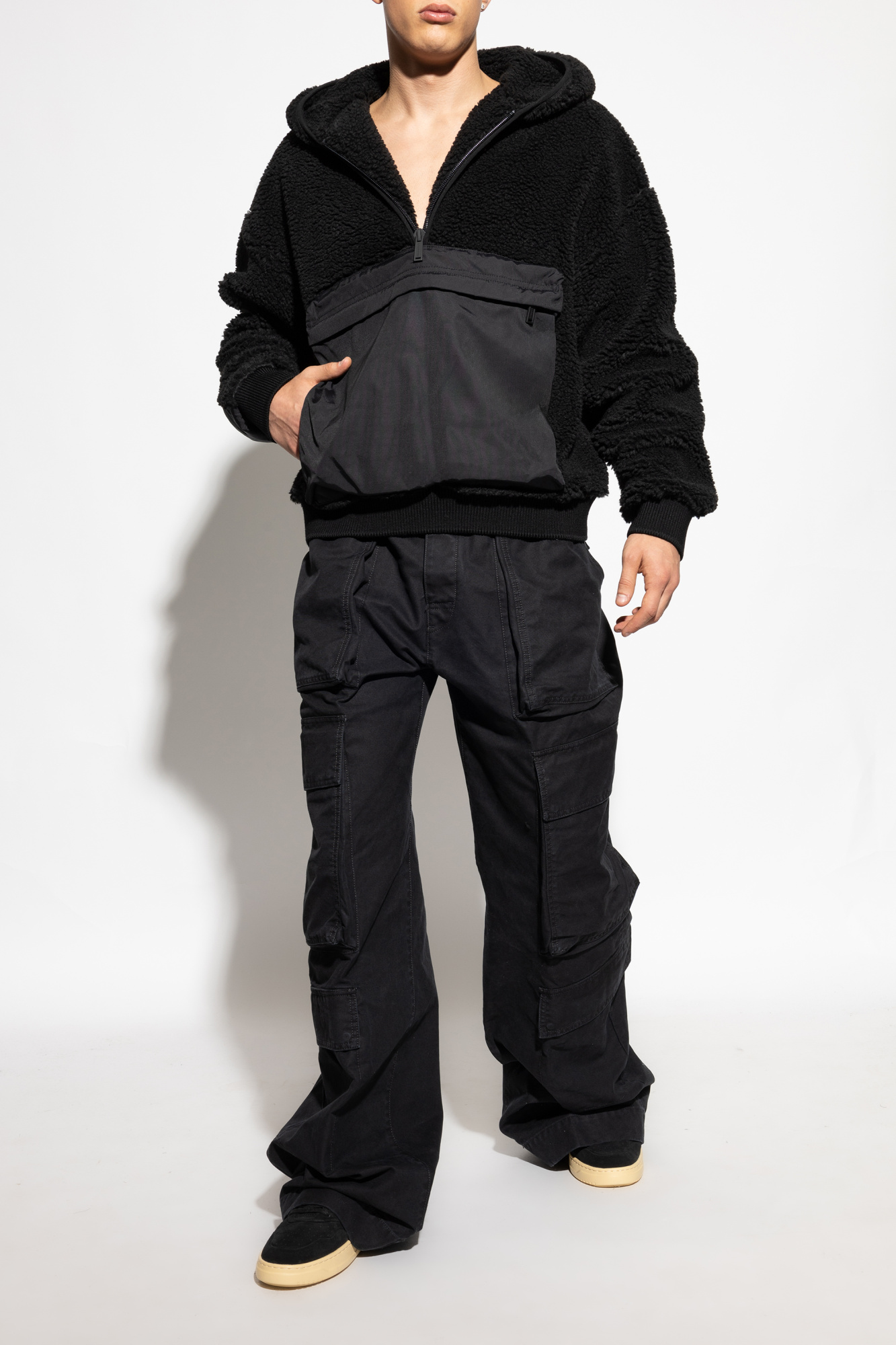 Fleece Hoodie, Men's, Black