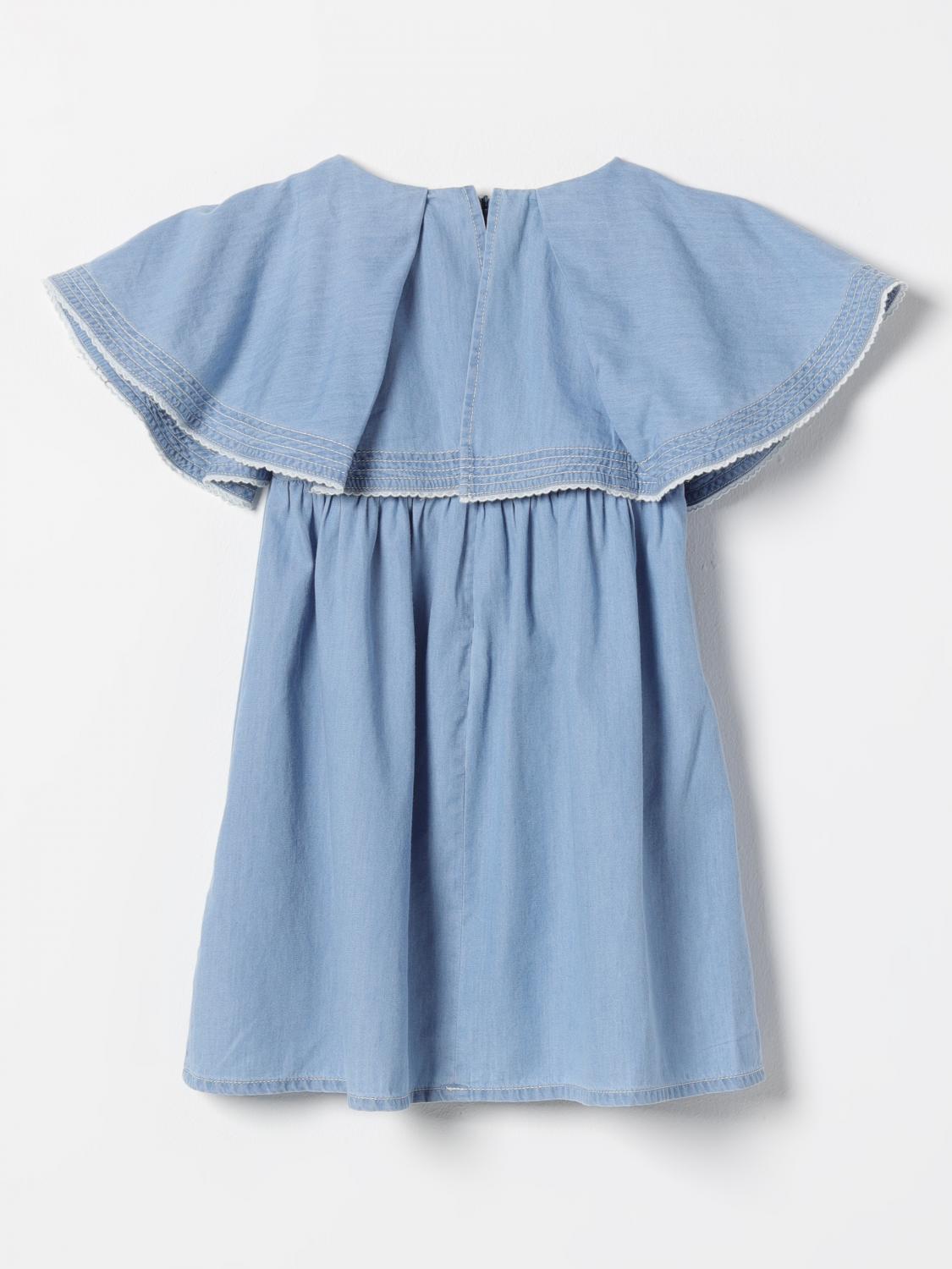 Dress CHLOÉ Kids color Sky Blue