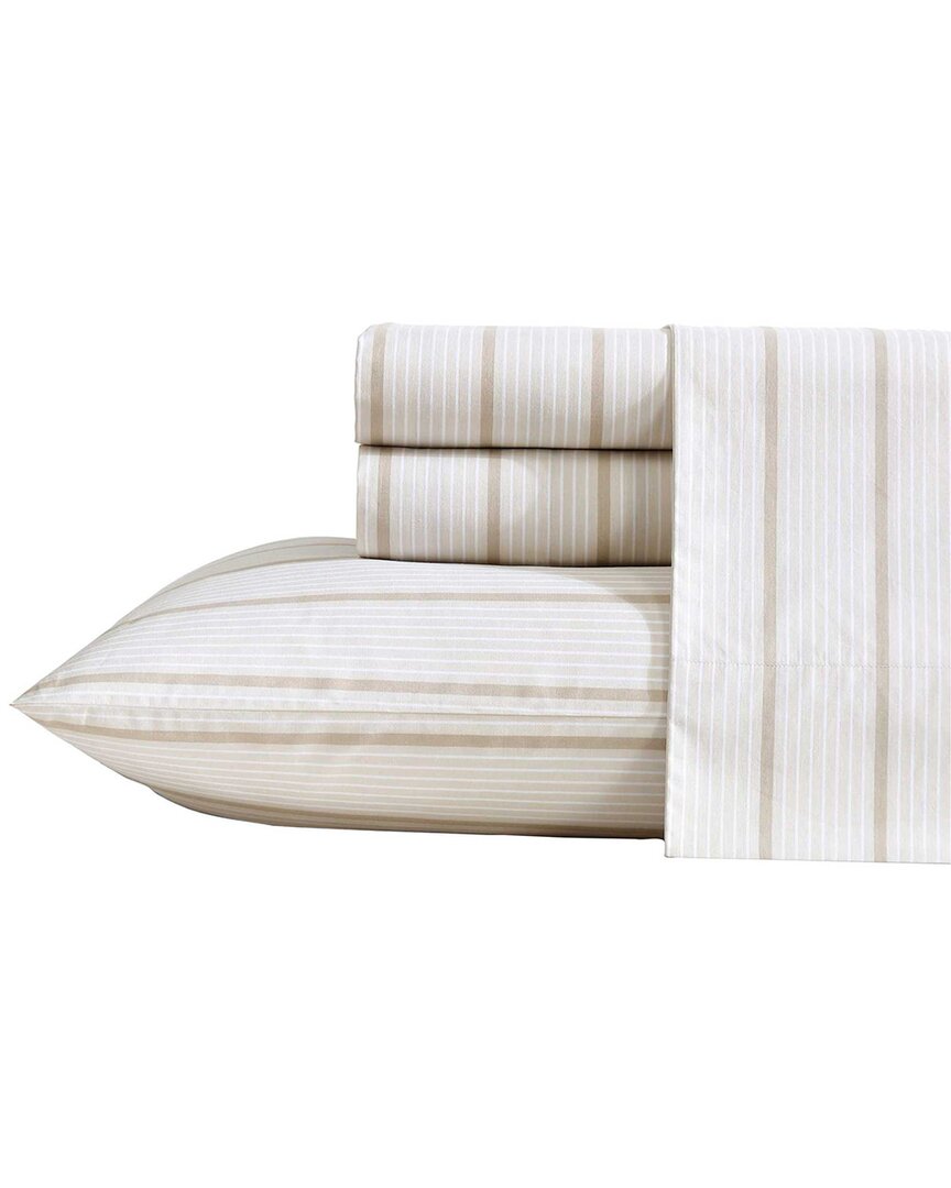 200 Thread Count Merrick Stripe Cotton Percale Sheet Set