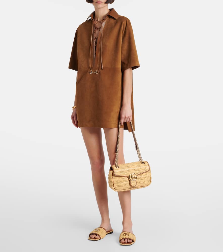 GG Marmont Medium woven shoulder bag