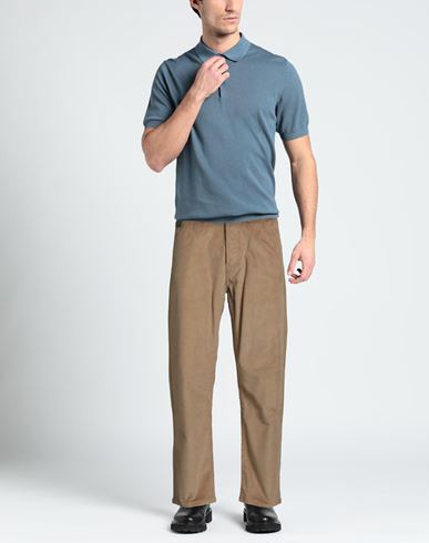 Man Pants Camel Size 40 Cotton, Elastane