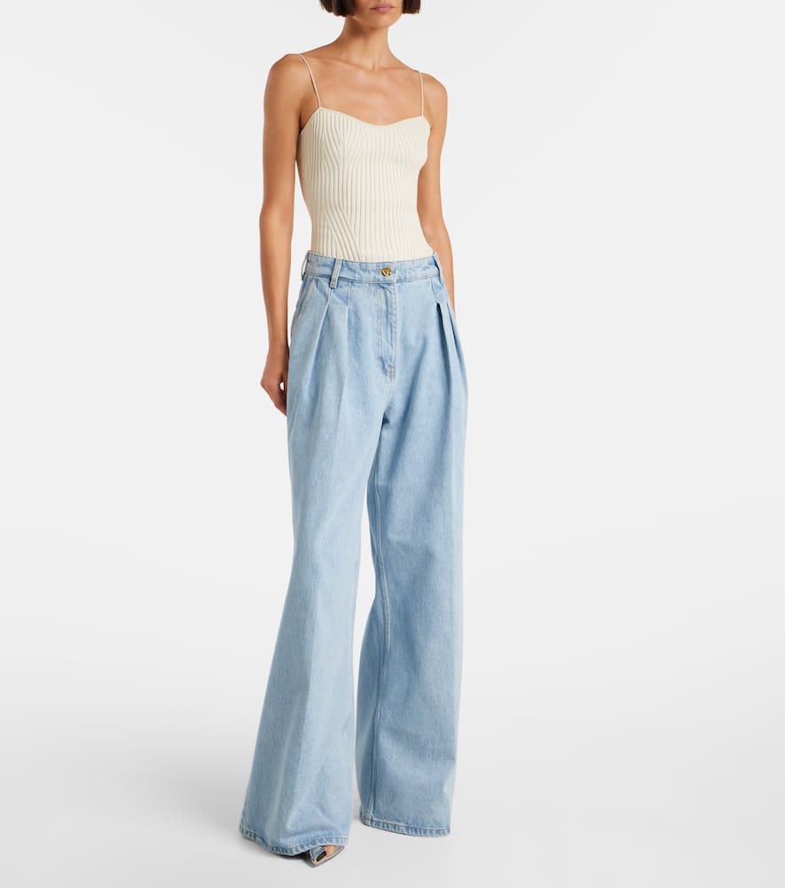 High-rise wide-leg jeans