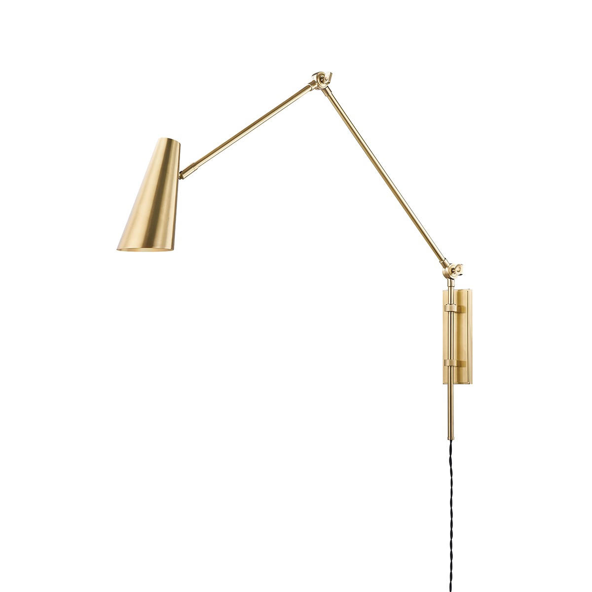 Aged Brass One Light Wall Sconce from the Lorne Collection