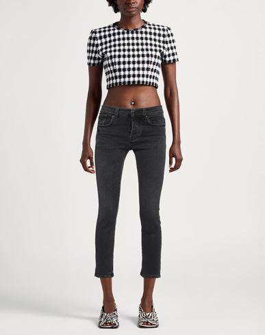 Costume National Woman Jeans Black Size 30 Cotton, Elastane