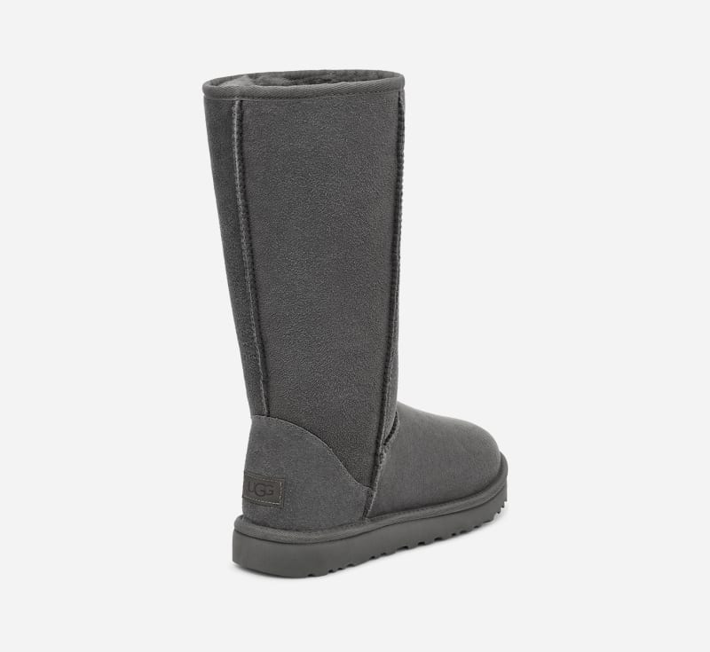 ® Women's Classic Tall II Boot Sheepskin Classic Boots in Grey, Size 9