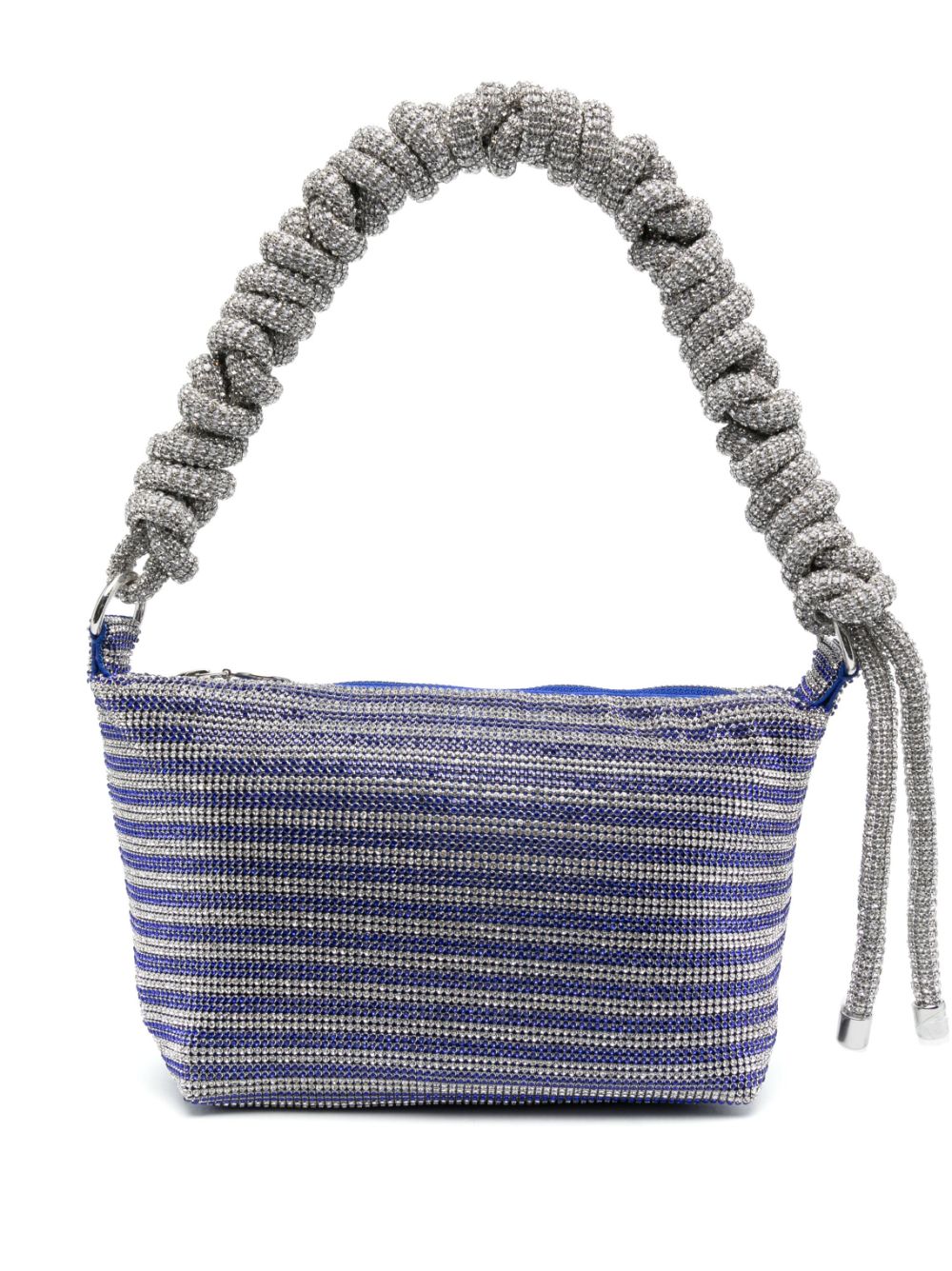 Crystal Mesh Phone Cord shoulder bag - Blue