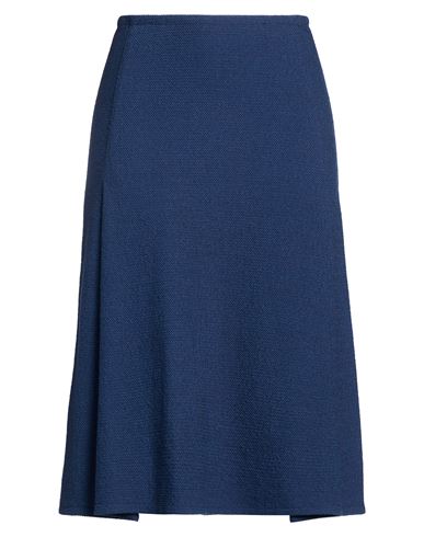 Woman Midi skirt Blue Size 6 Virgin Wool