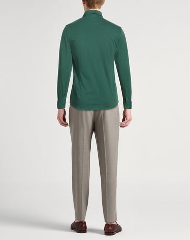 Man Shirt Green Size 36 Pima Cotton