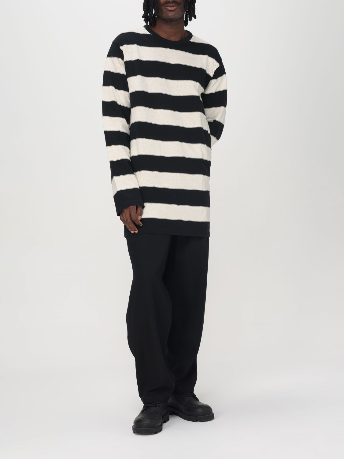 Wool tapered trousers - Black