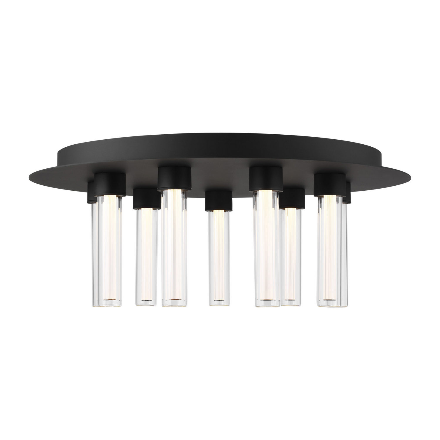 Kola 9-Light 8.80"H LED Flush Mount in Nightshade Black