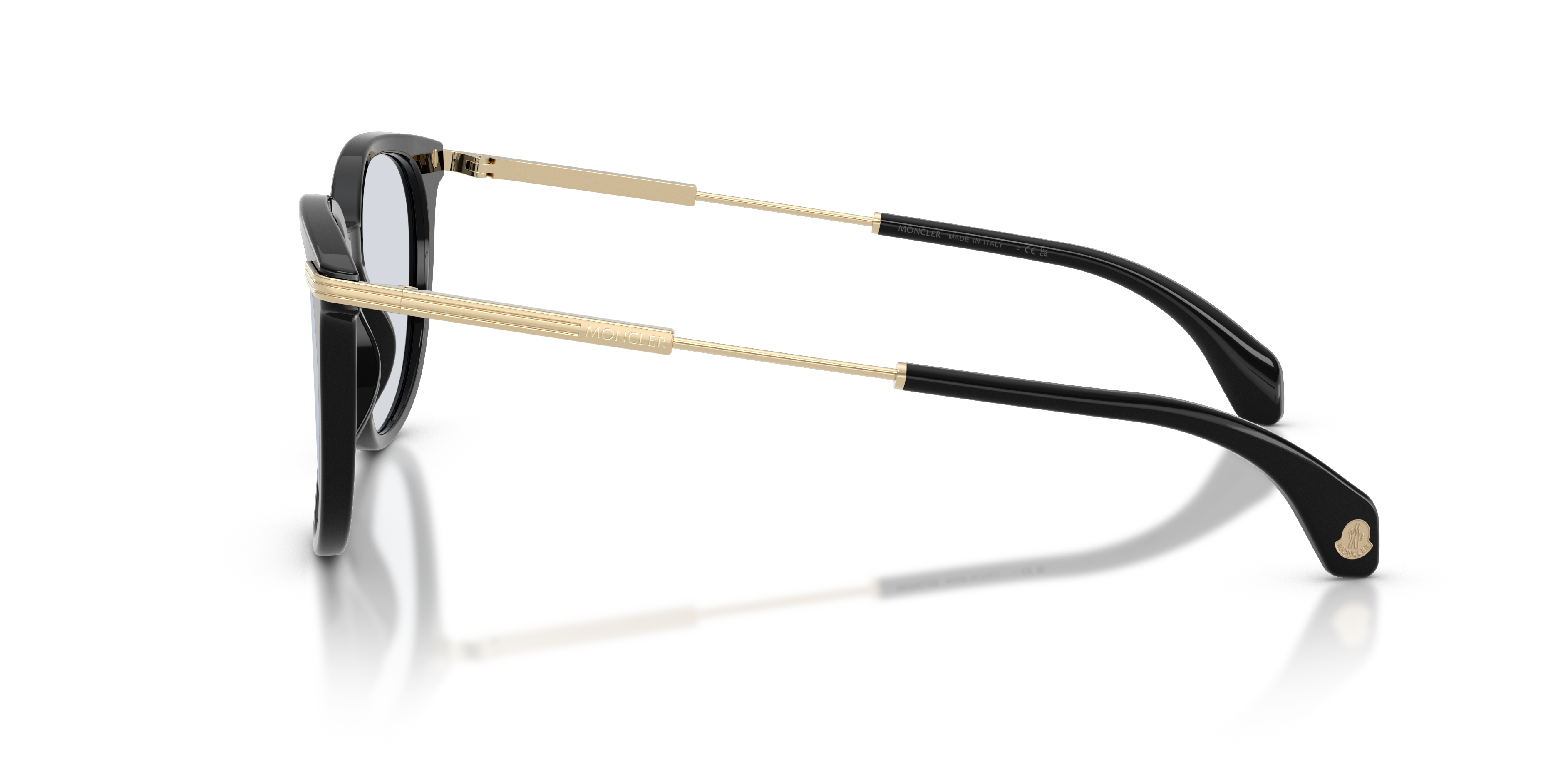 Moncler Unisex Moncler ME6013 KORRA 300172 Gafas de sol Acetato Negro Azul claro Redonda Norma