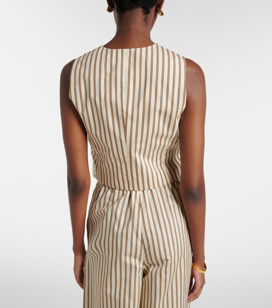 Fauno striped cotton and silk vest