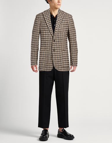 Man Blazer Beige Size 42 Virgin Wool, Polyamide