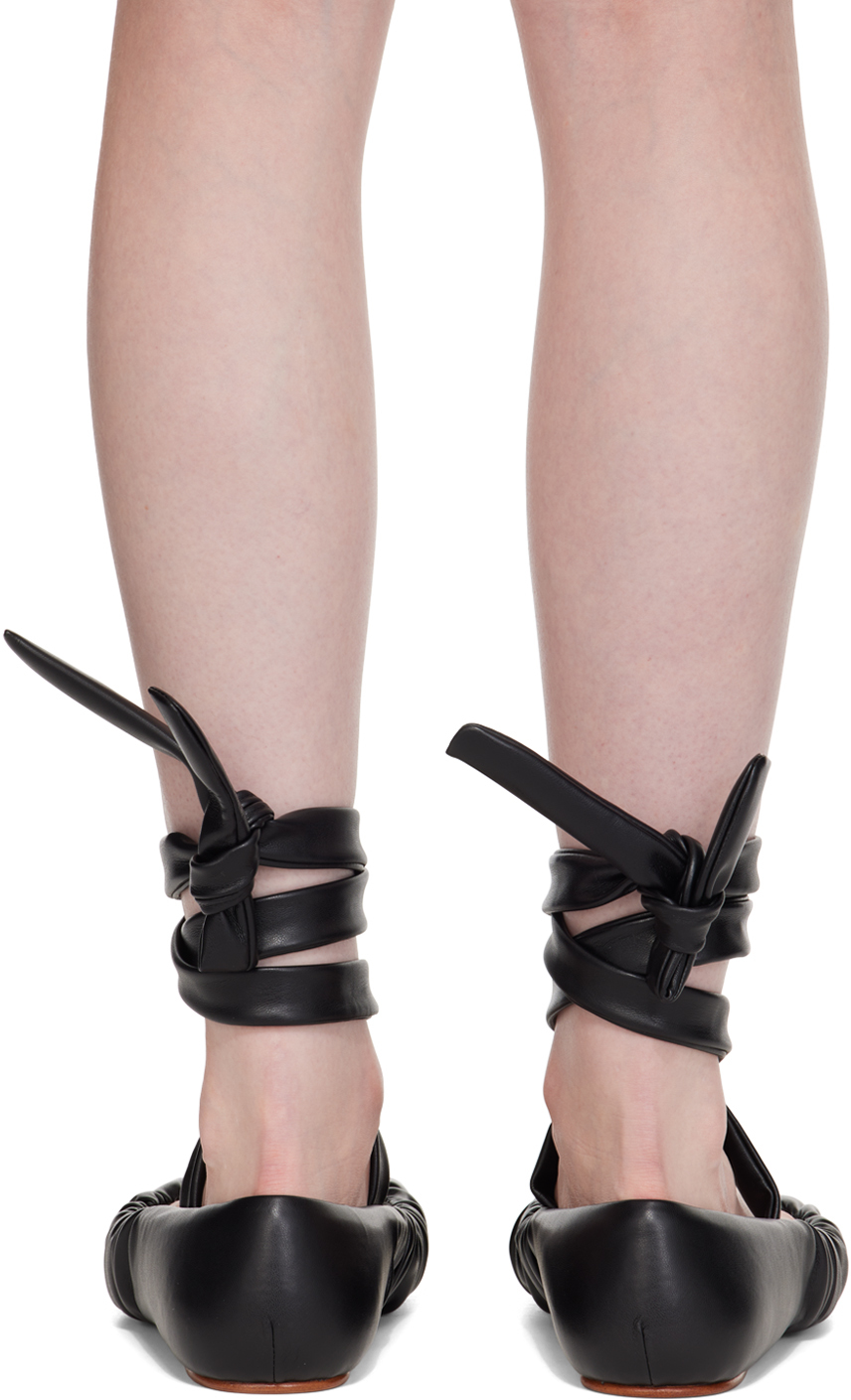 YUME YUME Black Vegan Leather Ballerina Flats