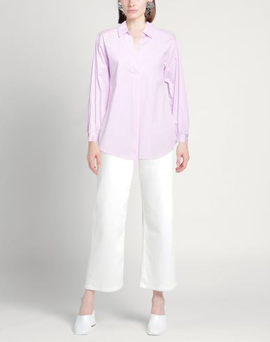 Woman Top Lilac Size 14 Cotton, Polyamide, Elastane