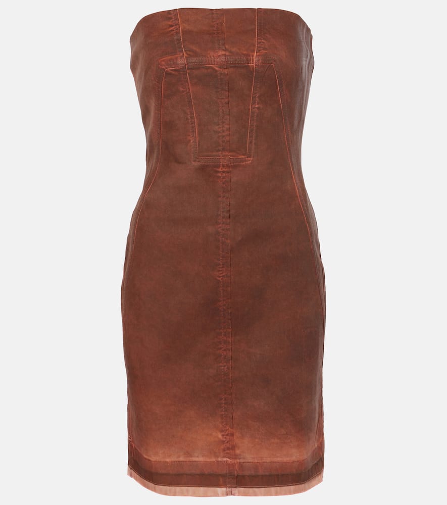 DRKSHDW denim bustier dress