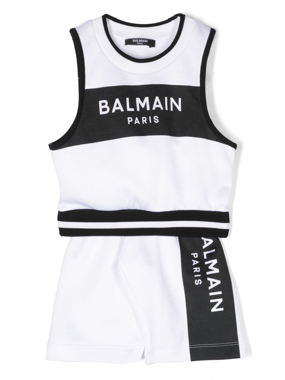 Logo-print shorts set - Black