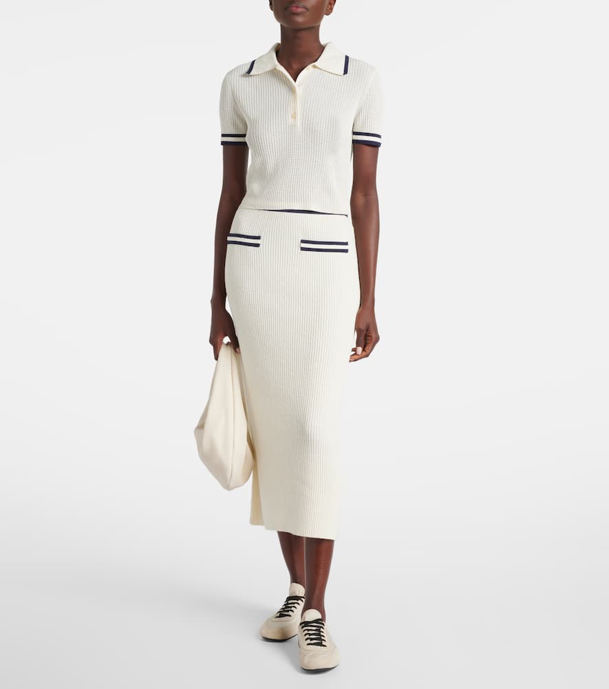 Whitten bouclé polo shirt
