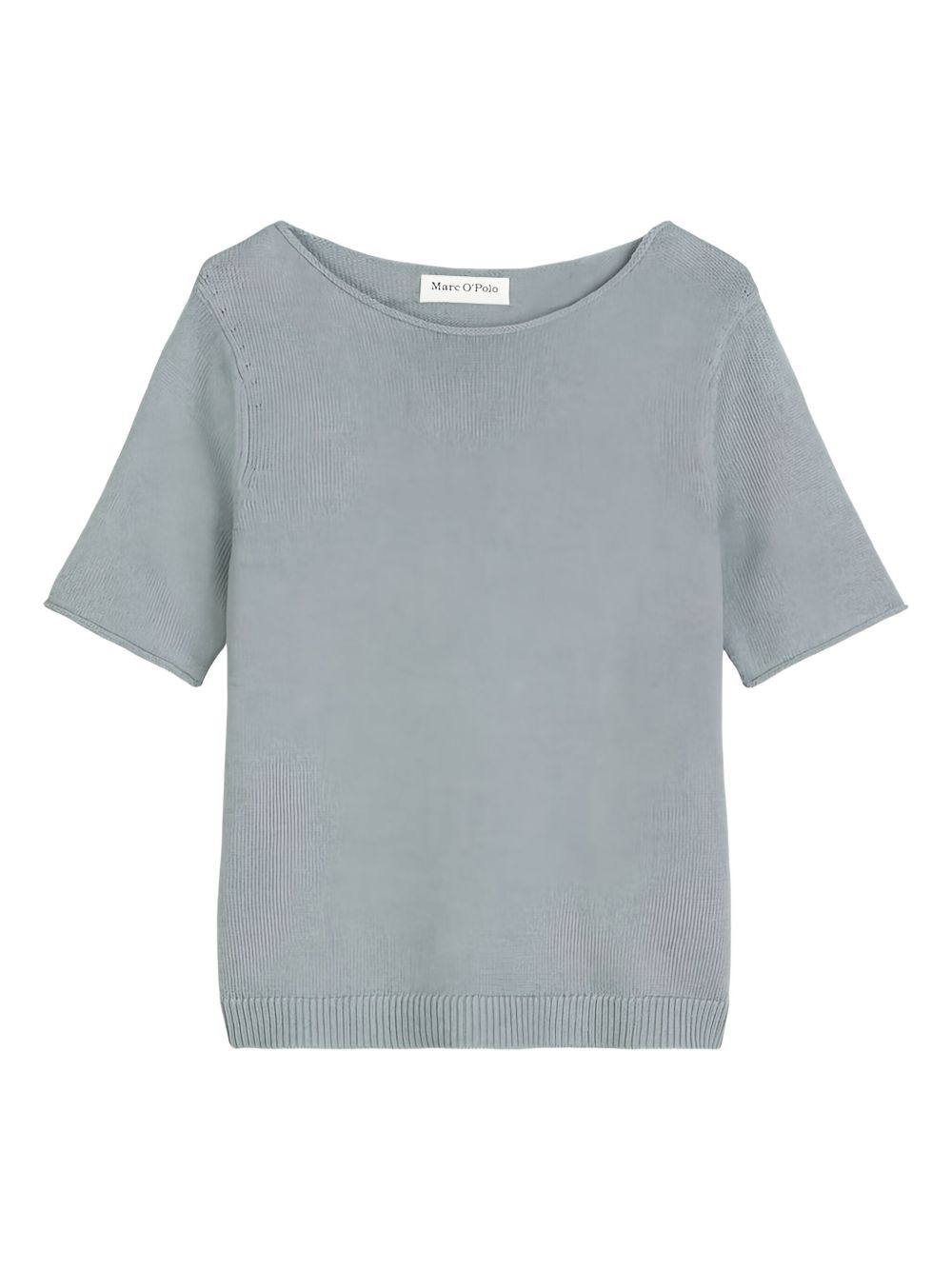 Short-sleeve knitted top - Blue