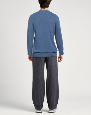 Man Sweater Slate blue Size 38 Recycled wool, EcoVero viscose, Recycled polyamide, Recycled cashmere