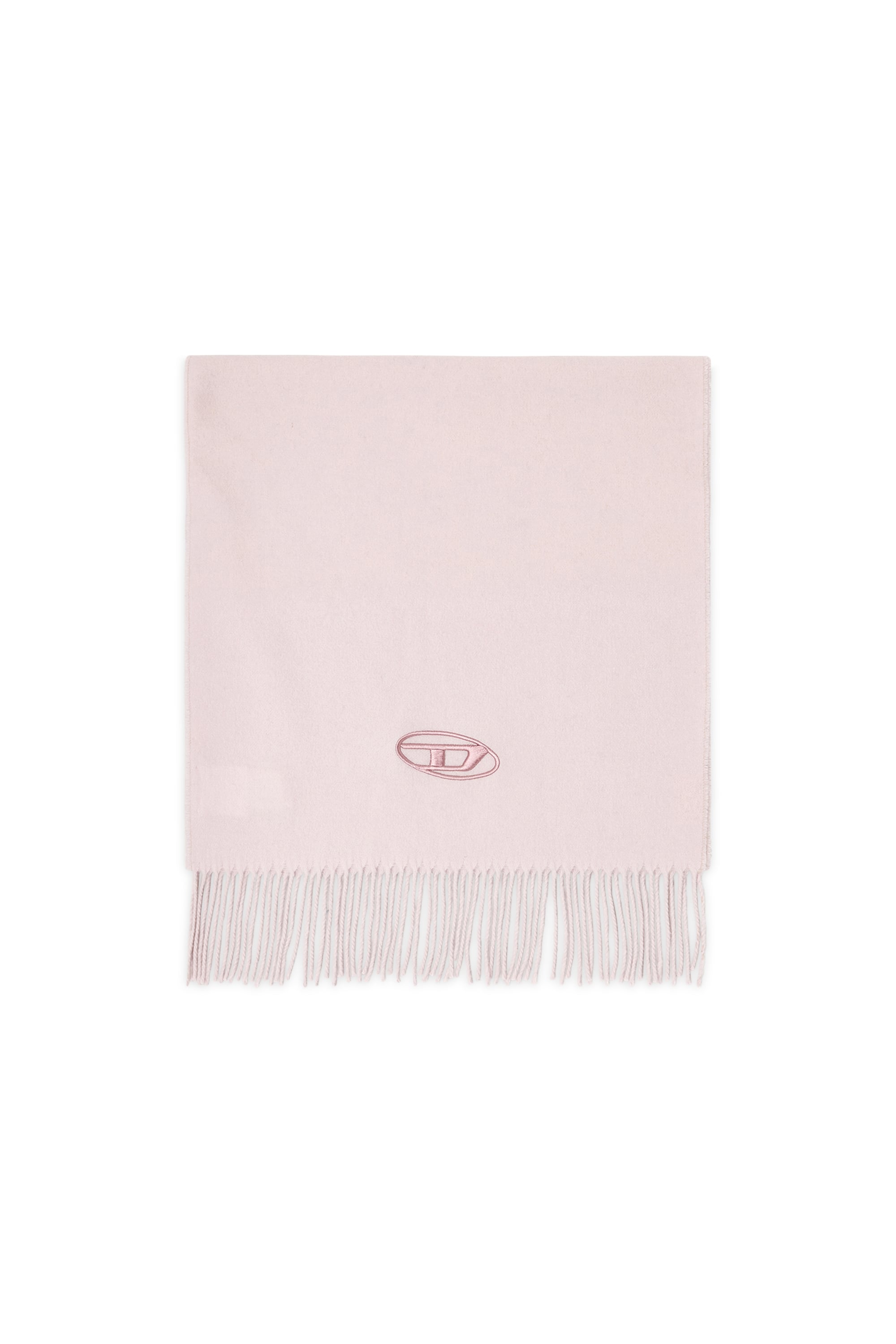 Wool-blend scarf with fringed edges - Scarf - Man - Pink