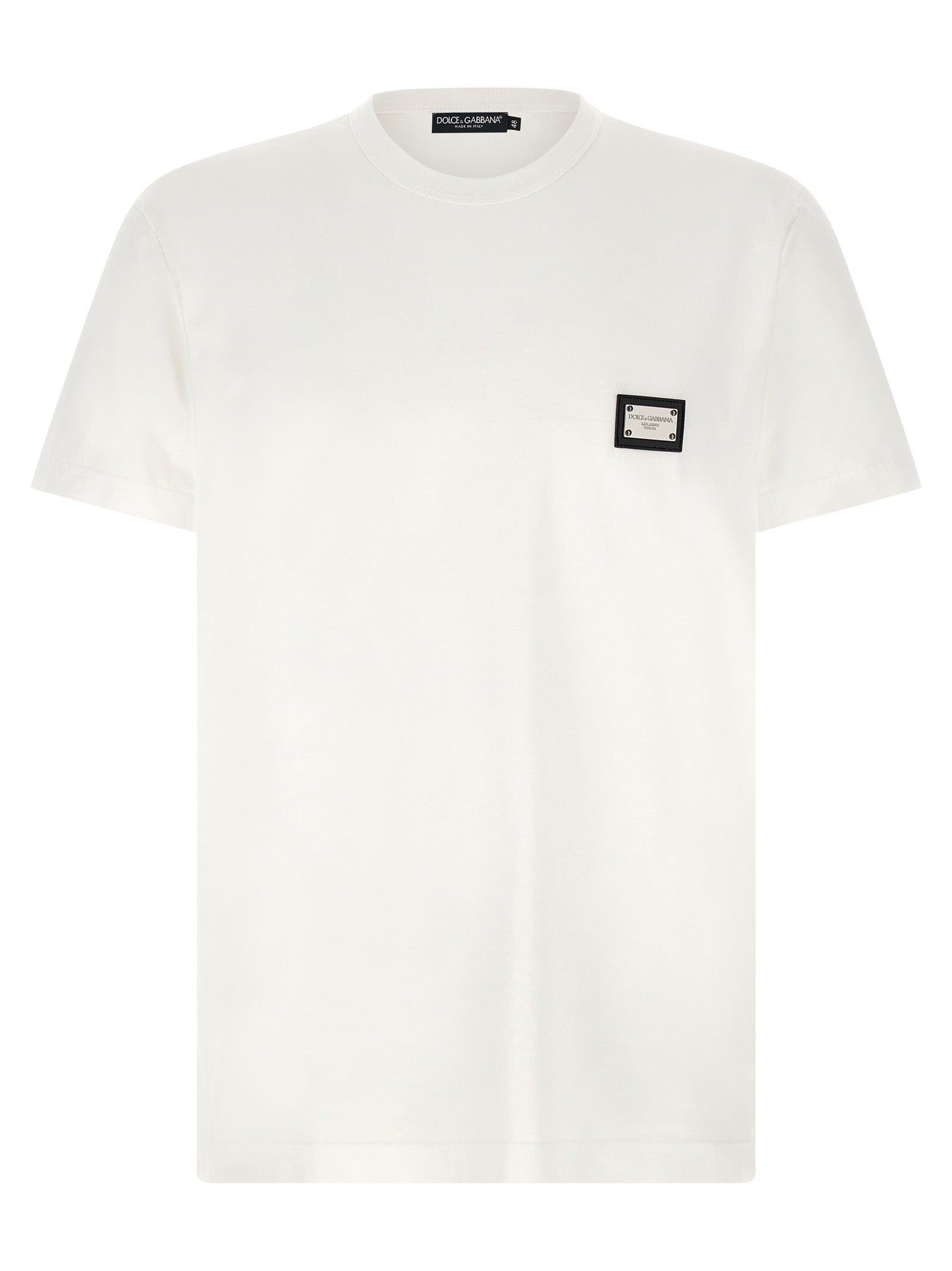 Leather Patch Logo T-Shirt — White