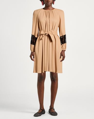 Woman Mini dress Camel Size 6 Lyocell, Viscose, Wool