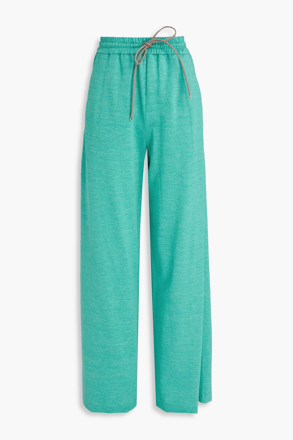 Eolie cotton and linen-blend wide-leg pants - Blue - IT 38
