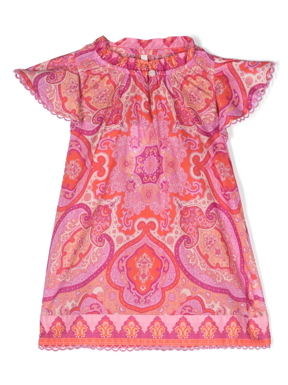 Halcyon paisley-print dress - Pink