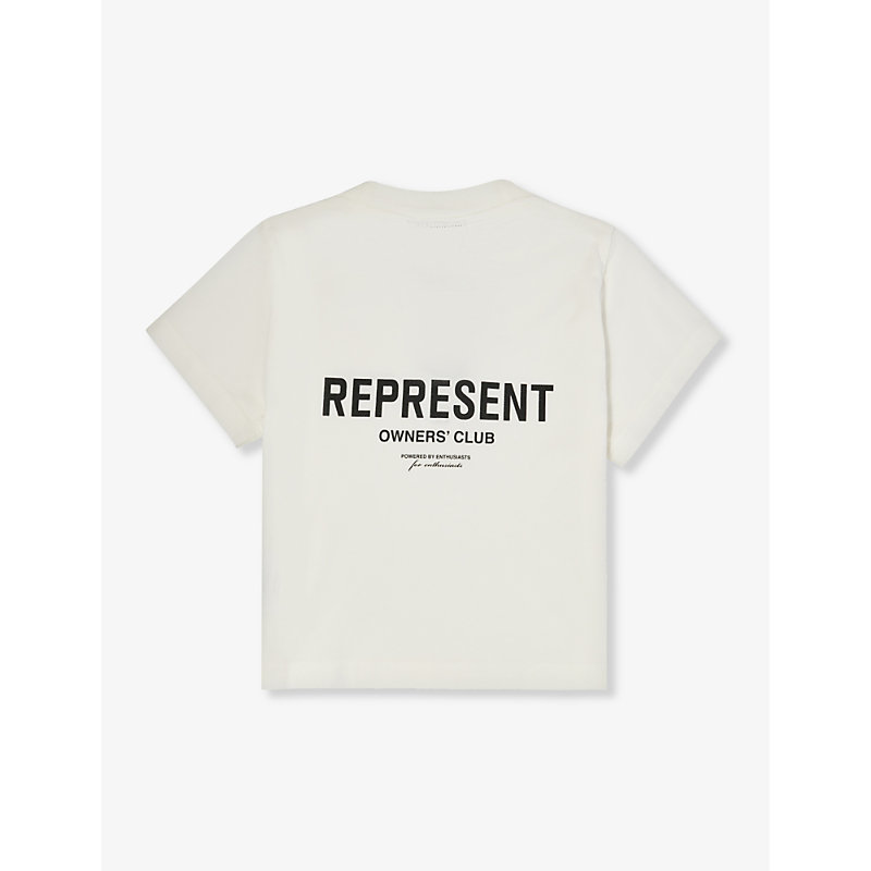 Boys Flat White Kids Logo-print Cotton-jersey T-shirt 