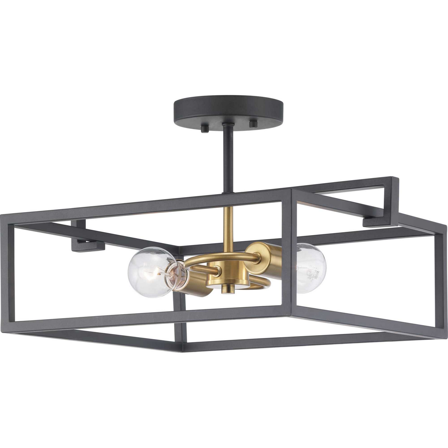 Graphite Two Light Semi-Flush Convertible from the Blakely Collection