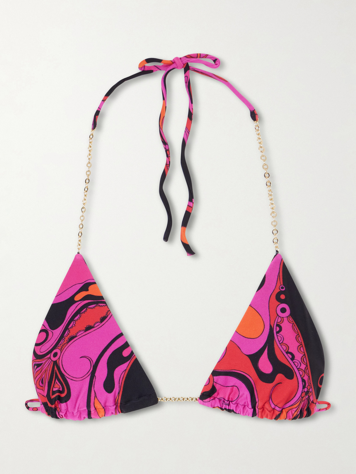 Printed Triangle Bikini Top