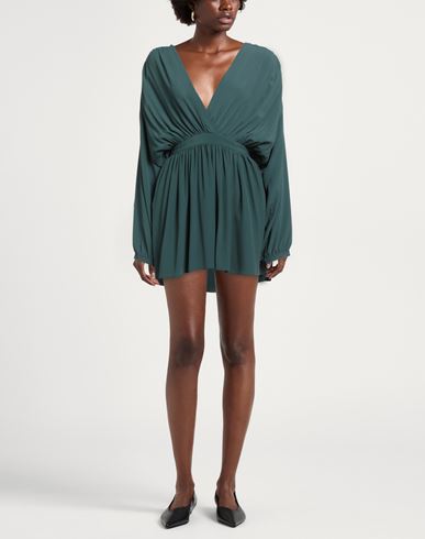 Woman Mini dress Green Size 6 Acetate, Silk