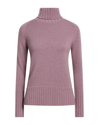 Woman Turtleneck Lilac Size M Cashmere