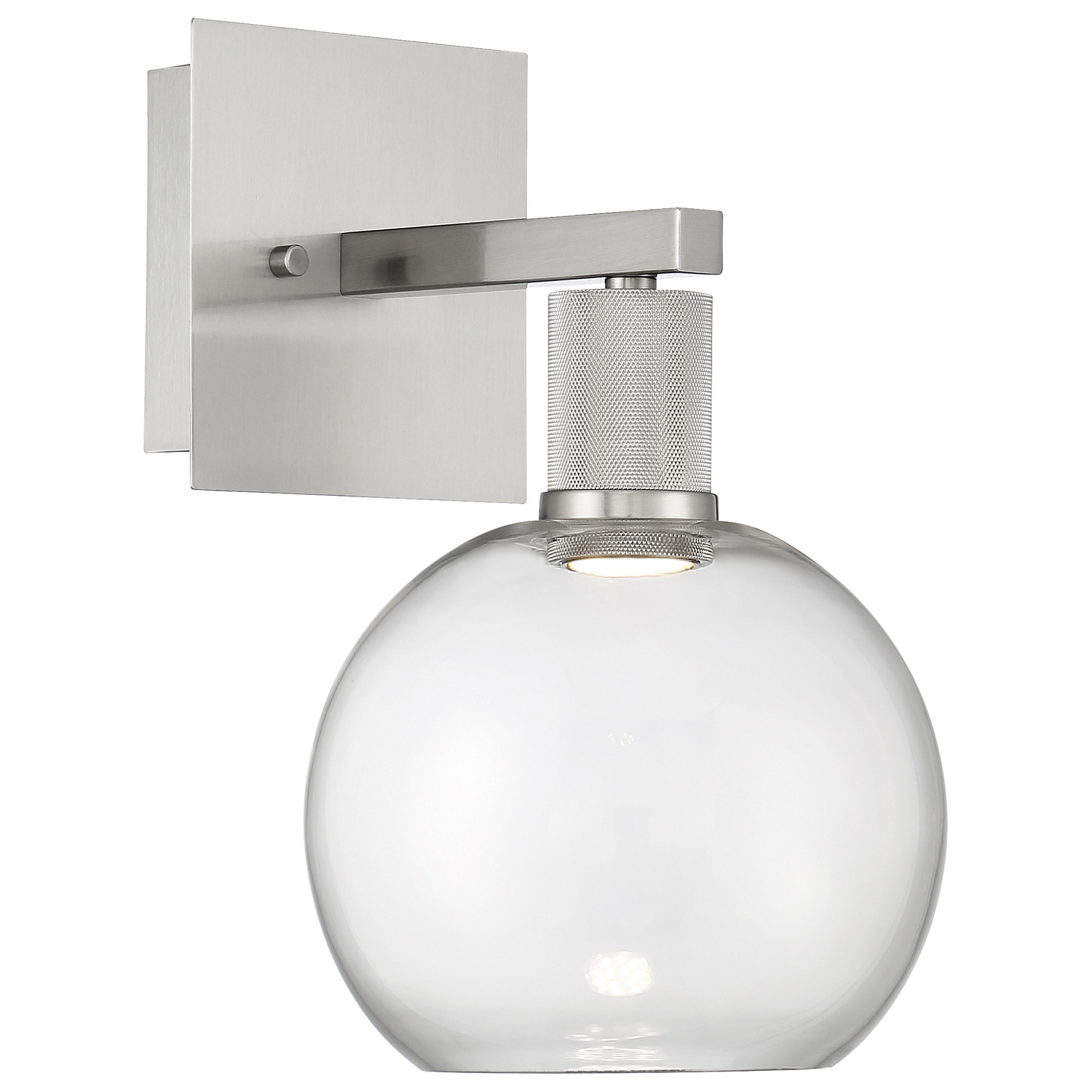 Brushed Steel LED Wall Sconce from the Port Nine Burgundy Collection