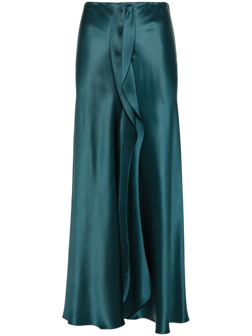 Draped-detail maxi skirt - Green