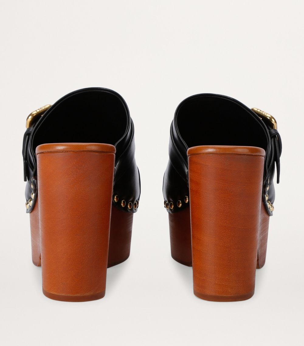 Leather Jeannette Heeled Mules 110