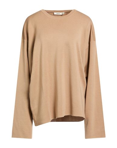 Woman Sweater Camel Size XL Merino Wool