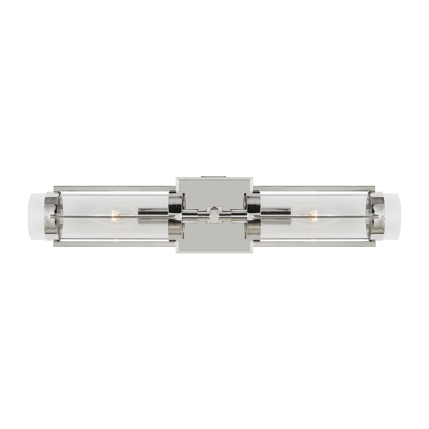 Visual Comfort Studio Flynn 2-Light Bathroom Vanity Light in Polished Nickel by Ralph Lauren