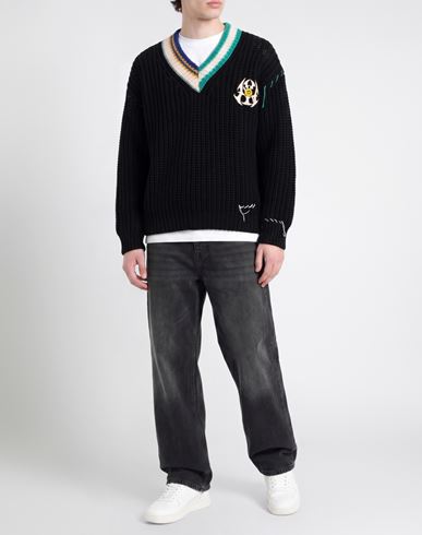 Man Sweater Black Size S Acrylic, Wool
