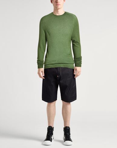 Man Sweater Military green Size L Cashmere