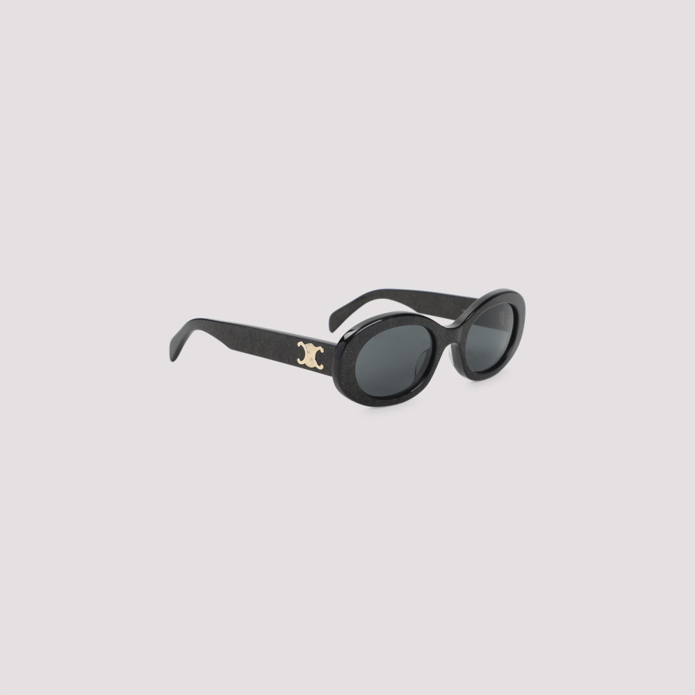 Black Oval Logo Sunglasses