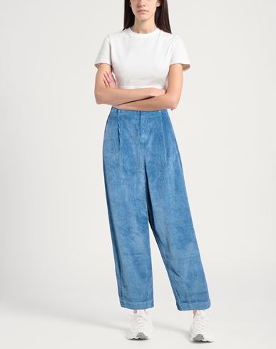 Woman Pants Slate blue Size 28 Cotton, Modal, Elastane