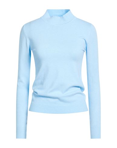 Woman Turtleneck Sky blue Size L/XL Viscose, Polyamide, Polyester