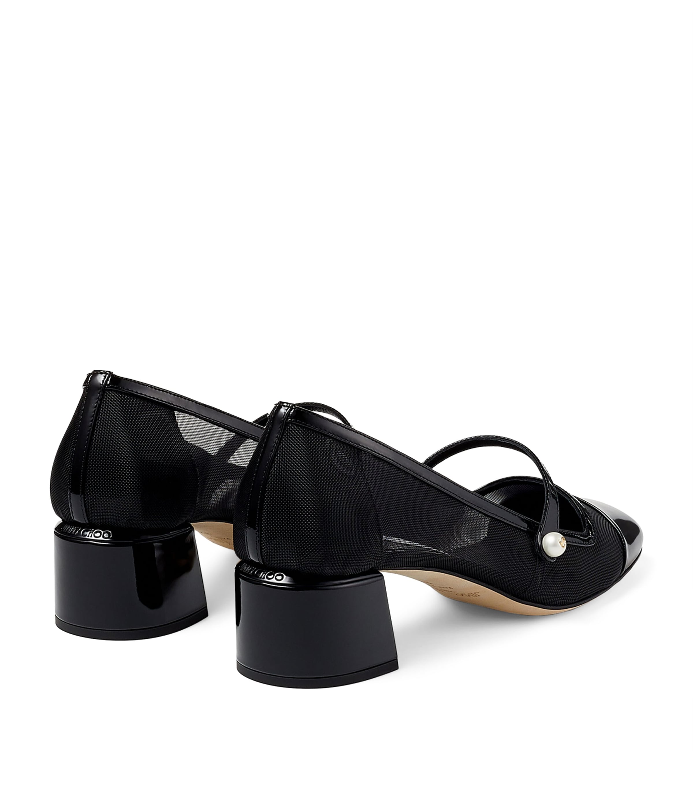 Elisa 45 Leather Mary Jane Heeled Pumps