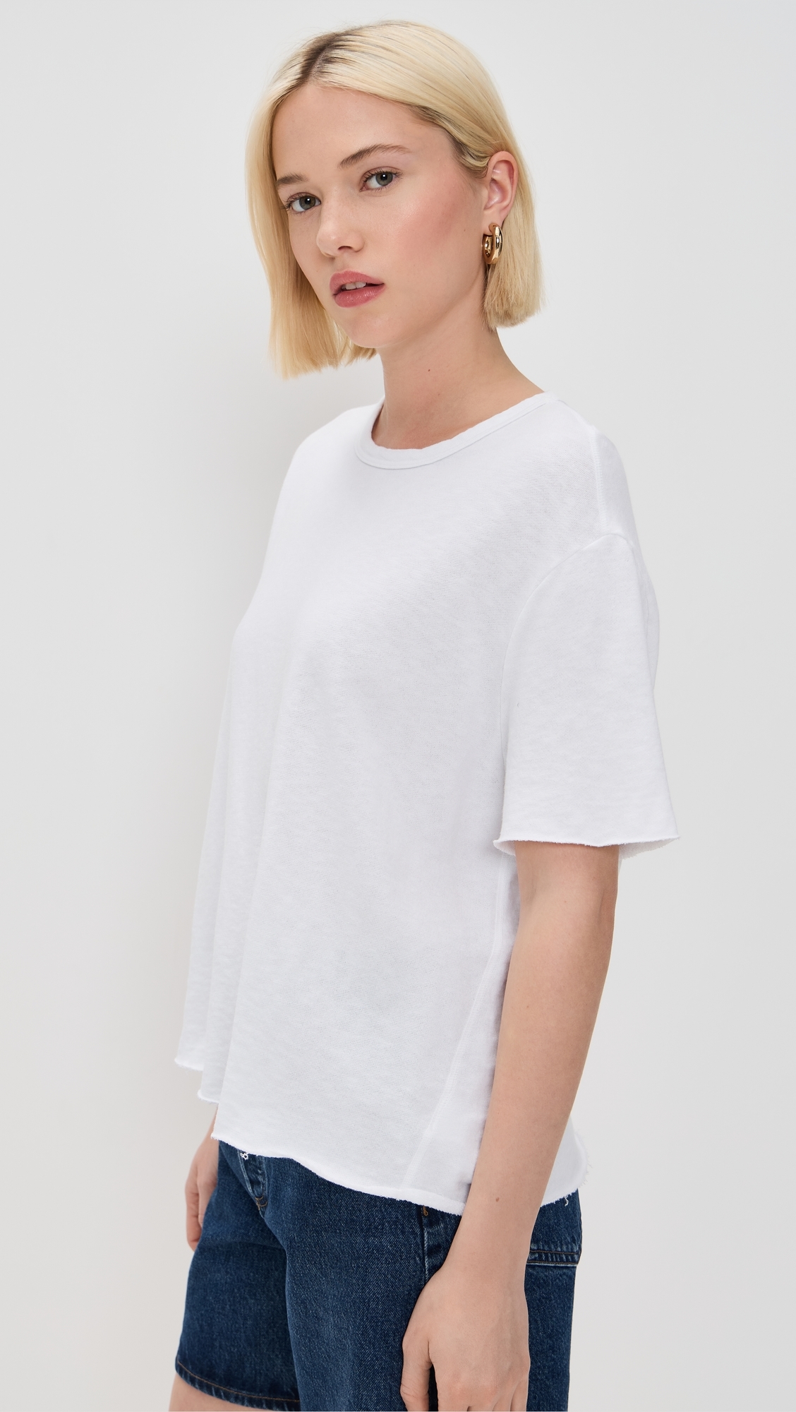 James Perse Vintage French Terry Sweat Top White