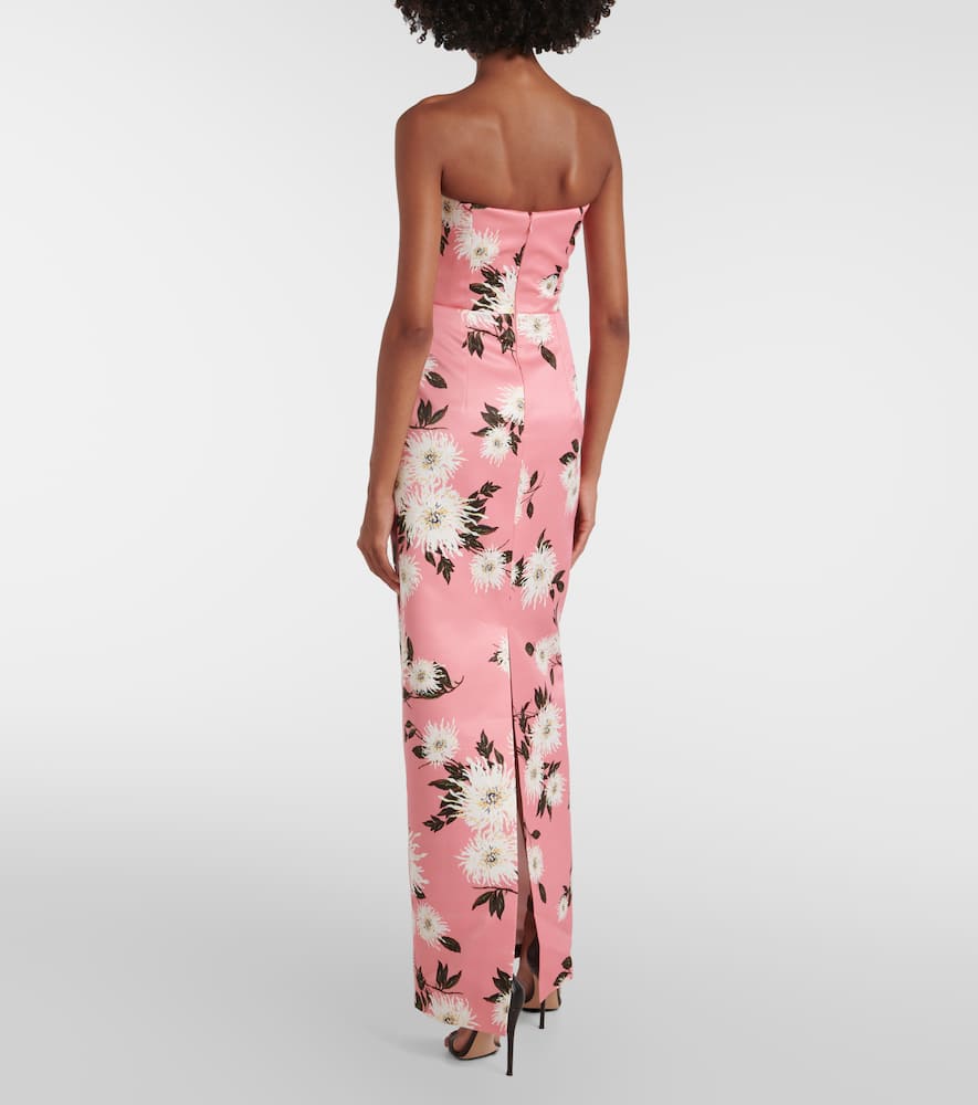 Emine floral taffeta faille gown