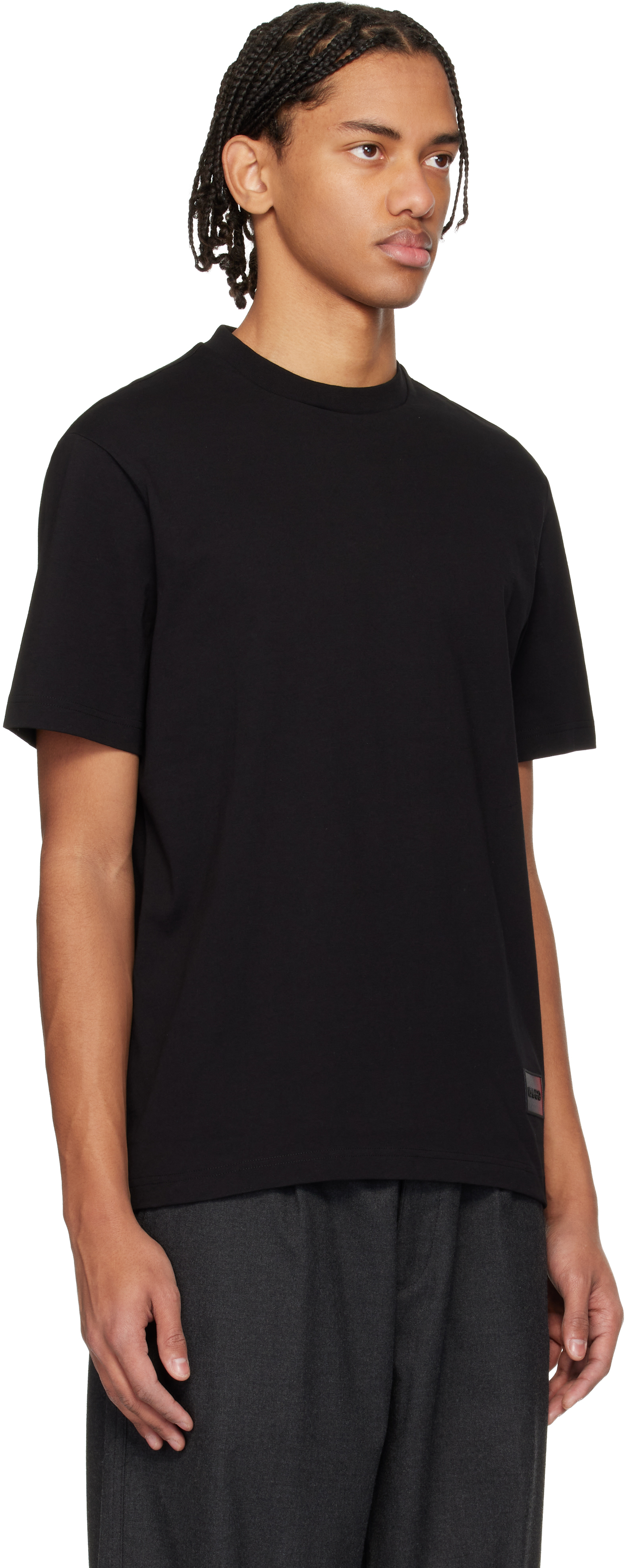 Black Gradient-Logo Cotton Jersey T-shirt