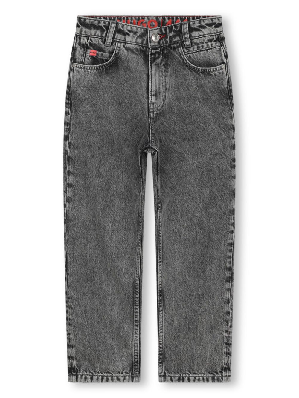 Logo-patch straight-leg jeans - Grey